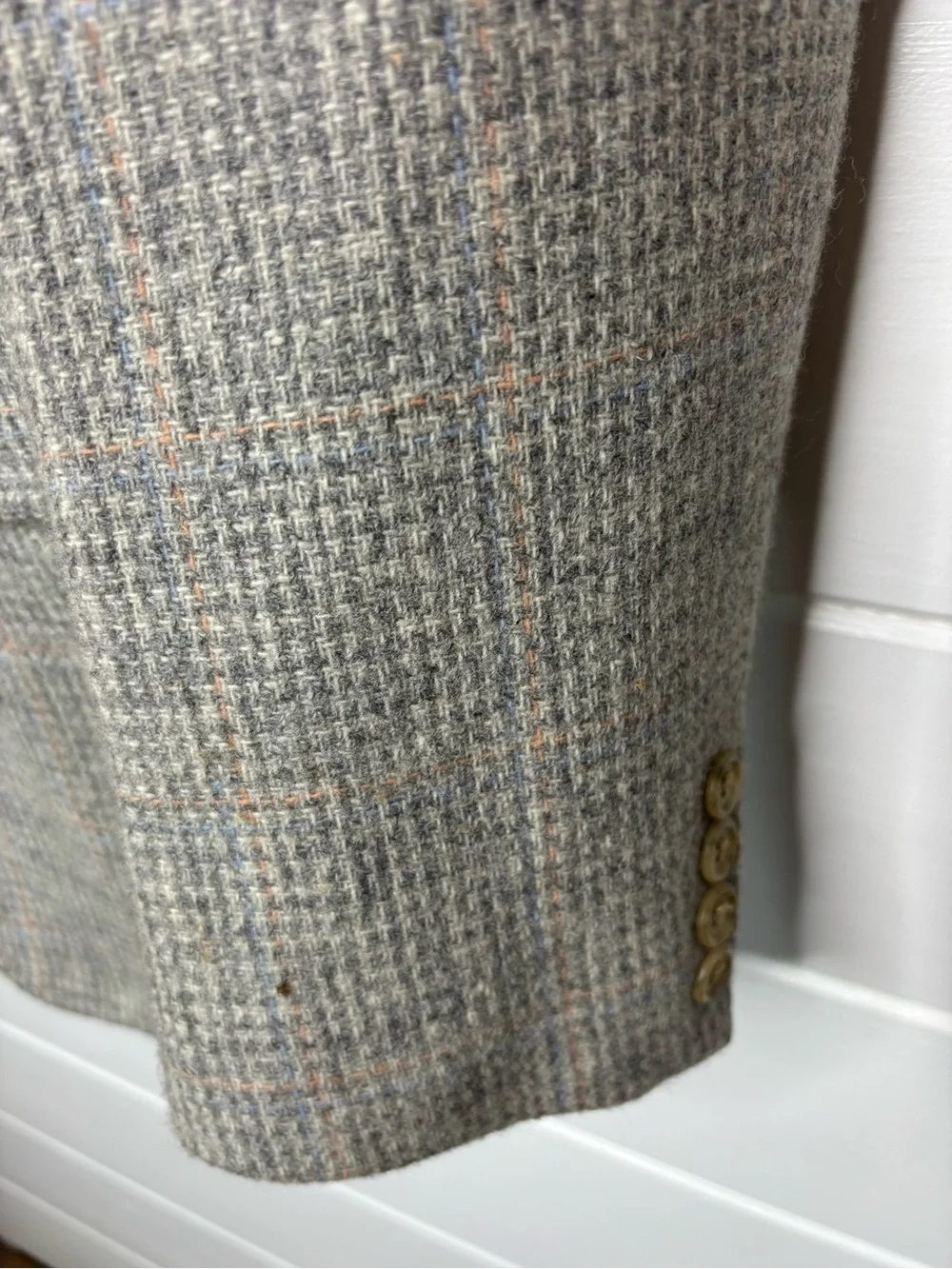 Evan-Picone for J.W. Robinson’s 100% Wool Gray Plaid Sport Coat Blazer 40R USA